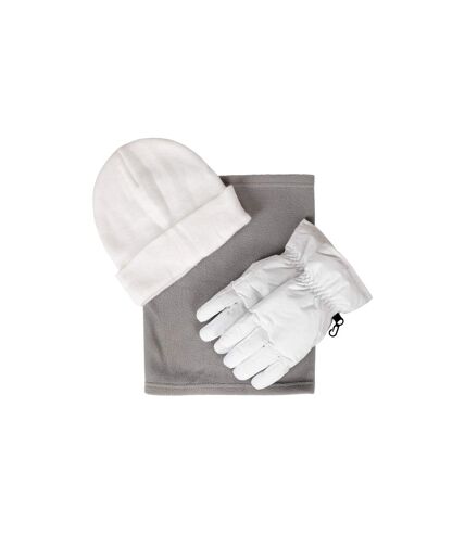 Mountain Warehouse Womens/Ladies Snow Accessories Set (Off White) (XL)