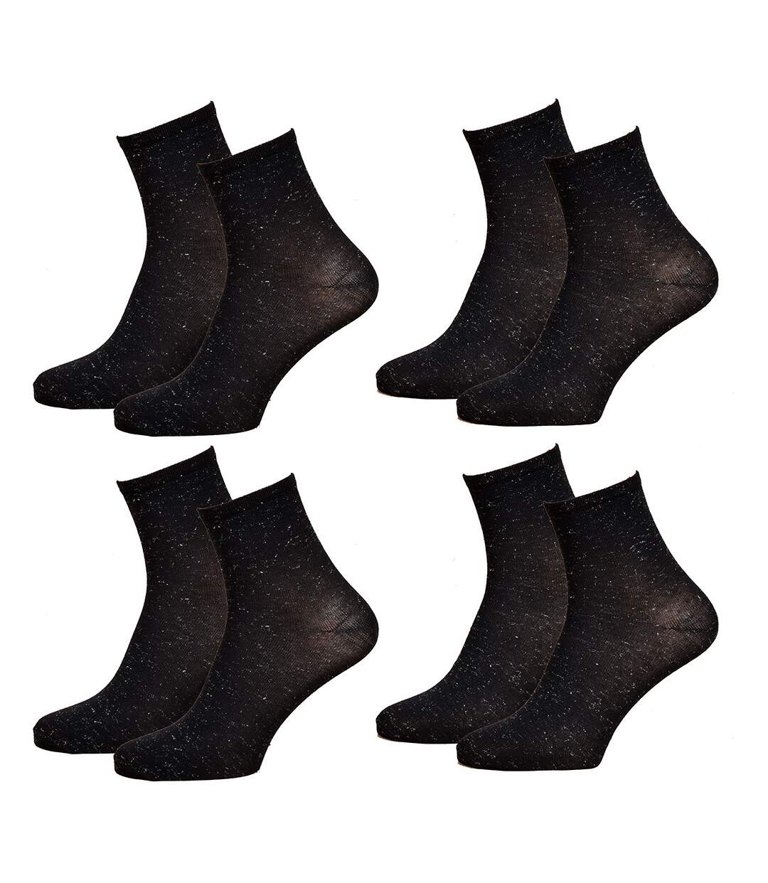 Chaussettes Femme Fantaisie Confort Coton Majoritaire Pack de 4 Paires Viscose-1