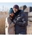 Mens Fleece Lined Striped Insulated Thermal Beanie Hat for Winter-4