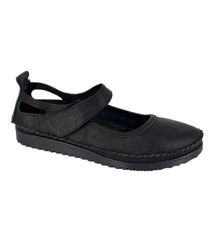 Mod Comfys Womens/Ladies Softie Leather Casual Shoes (Black) - UTDF2112