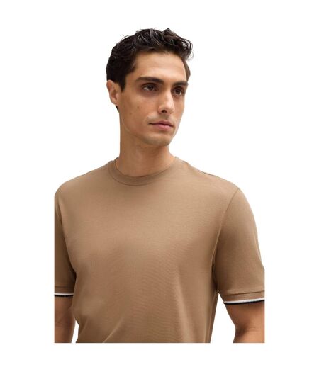 T-shirt Signature Homme Beige Boss