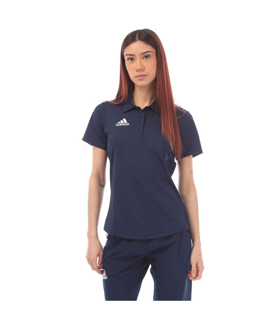 Polo Core Femme Bleu Marine Adidas-1
