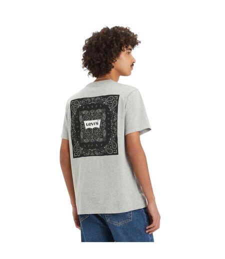 Mens Classic Bandana Print T-shirt Grey Levis