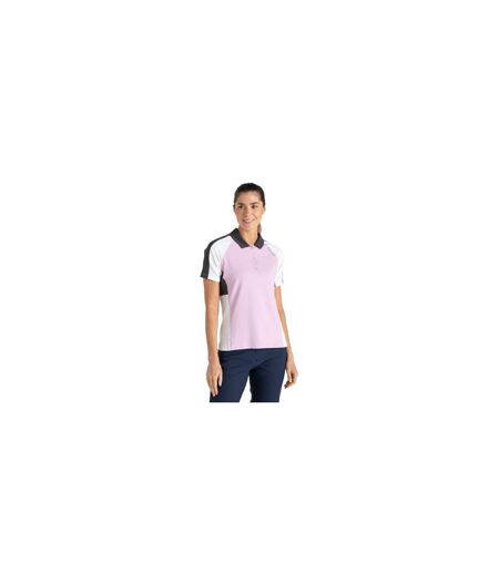 Womens/ladies Hazelmere Nosilife Short-sleeved Golf Polo Shirt Orchid White Craghoppers
