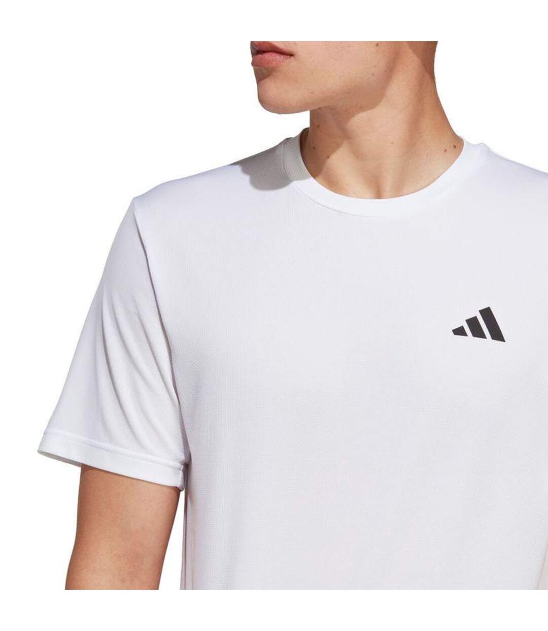 T-shirt Essentials Homme Blanc Adidas-4