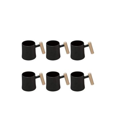 Lot de 6 Mugs Design Tribecart 37cl Noir