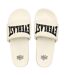 Womens/ladies Logo Sliders Beige Black Everlast-3