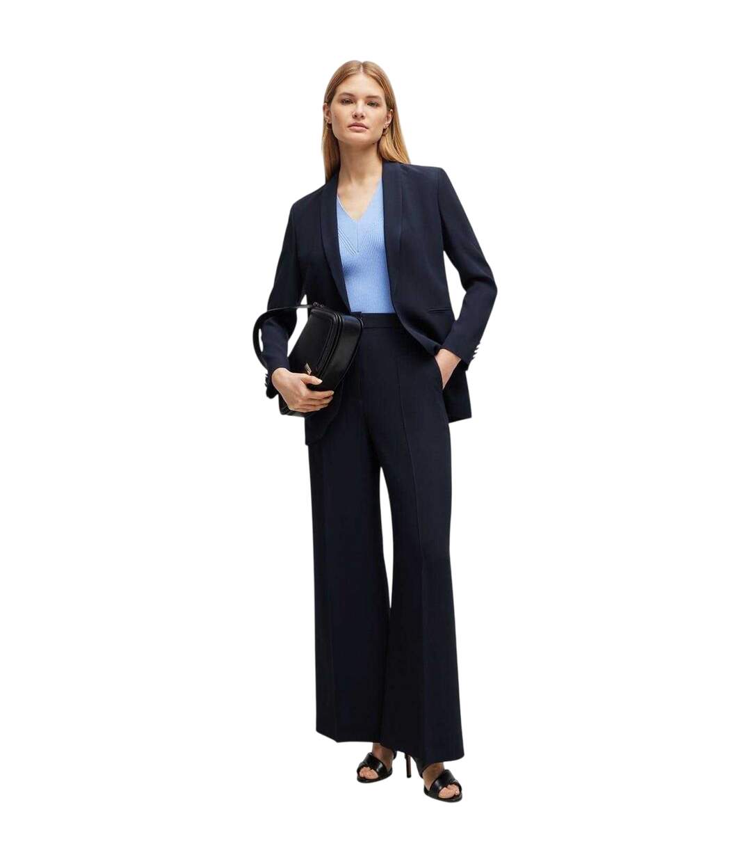 Chino Motif/style Uni Tikela Femme Bleu Foncé Boss-4