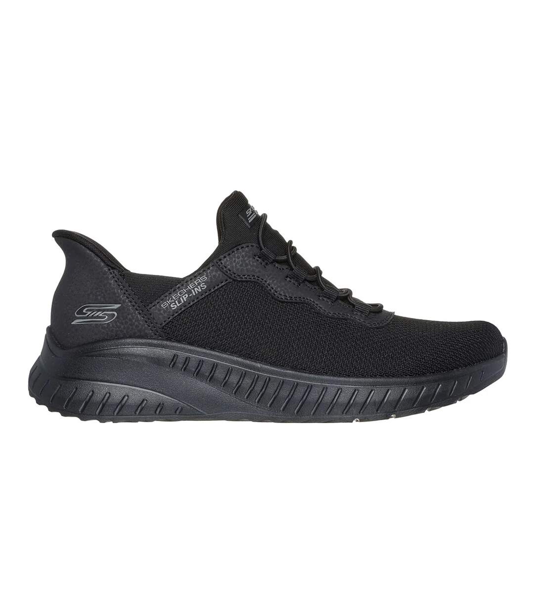 Womens/ladies Bobs Sport Squad Chaos Trainers Black Skechers-3