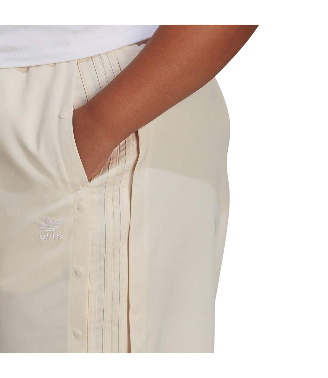Pantalon De Jogging Motif/style Uni Femme Blanc Cassé Adidas-3