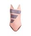 Maillot De Bain 1 Pièce Motif/style Logo Rectangulaire Femme Corail Bleu Marine Blanc Adidas-2