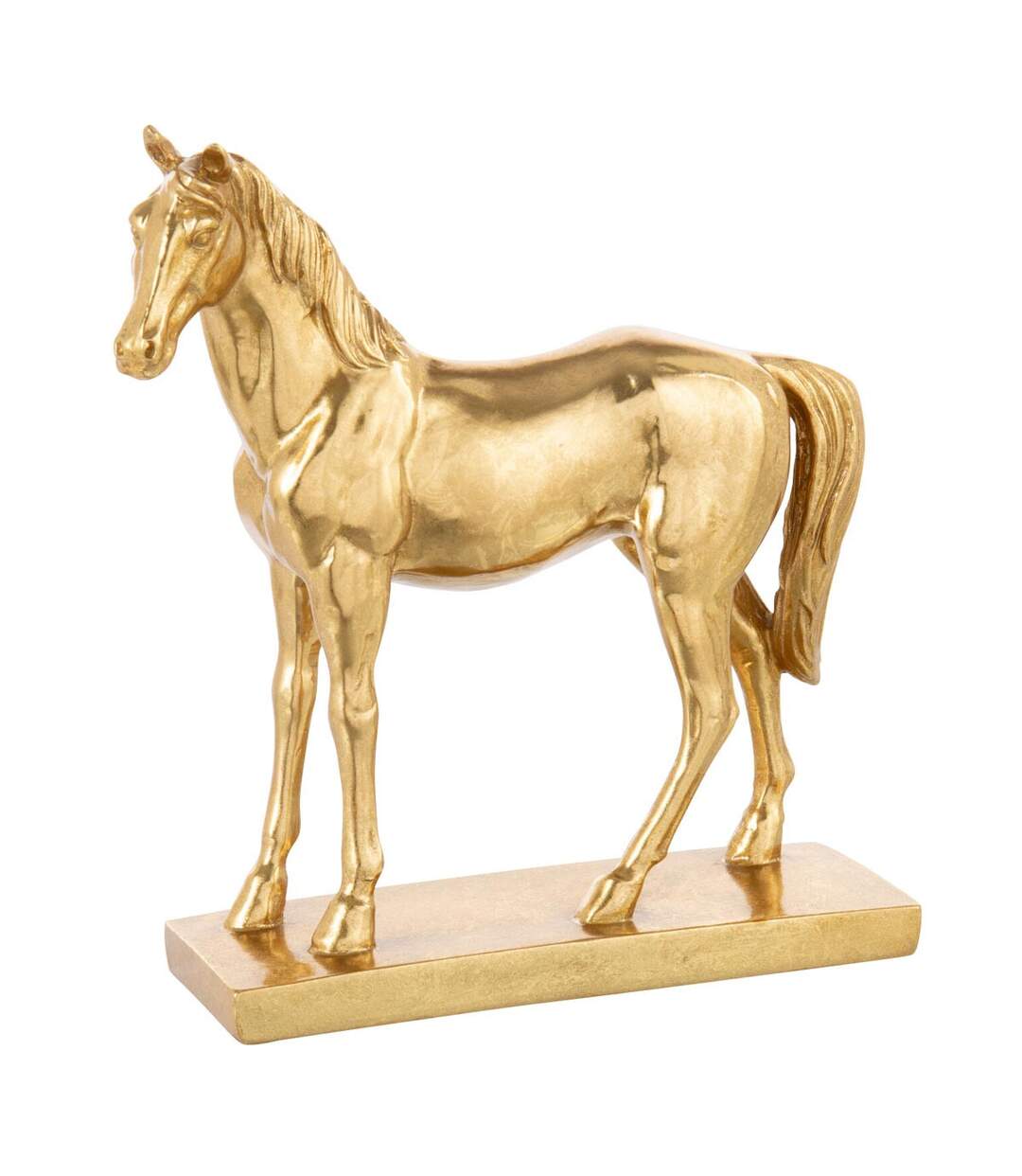Statuette Cheval sur Socle Hollywood 28cm Doré-1