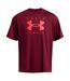 Mens Logo Heavyweight Loose T-shirt Red Under Armour-2