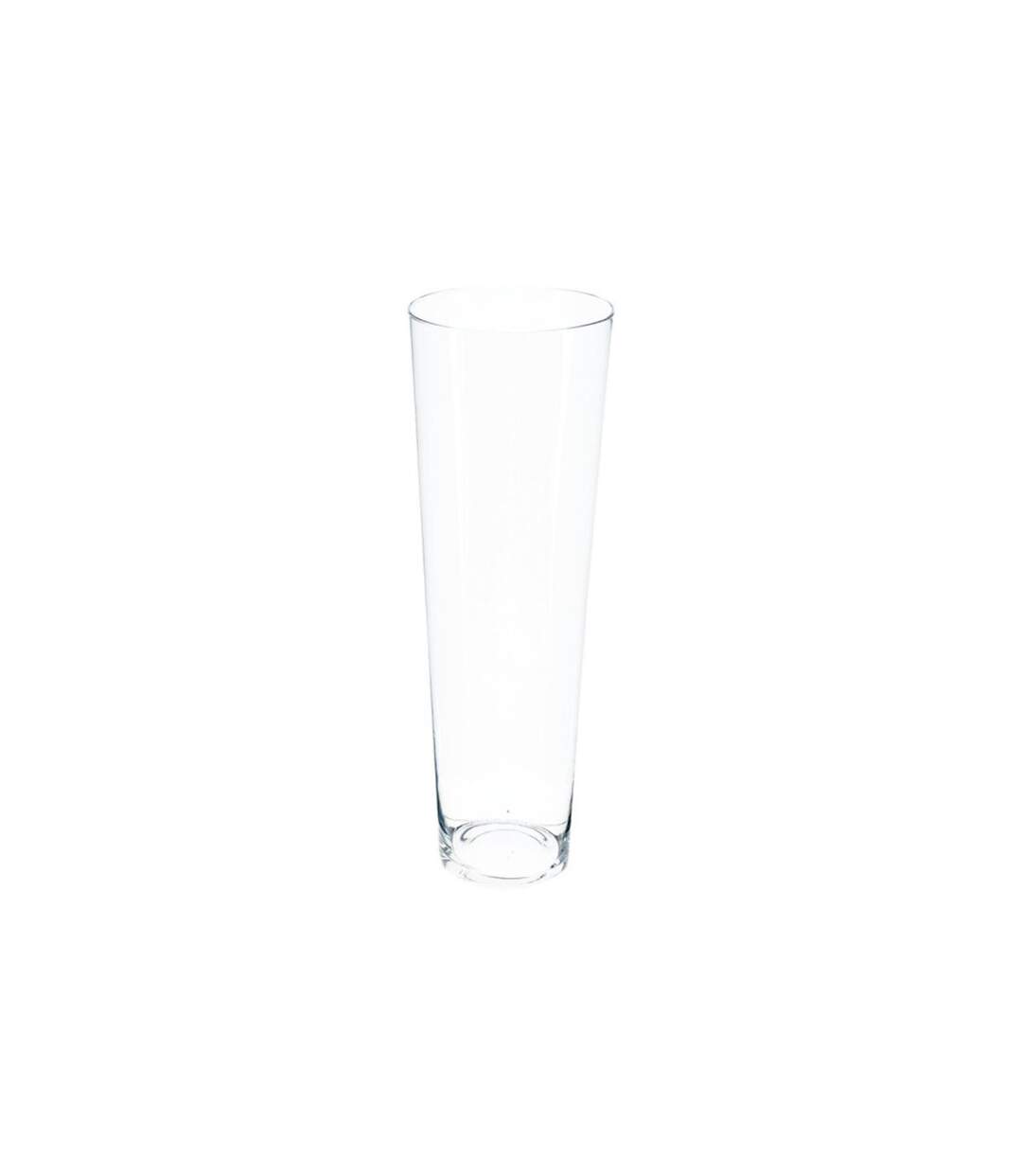 Vase en Verre Conique 50cm Transparent