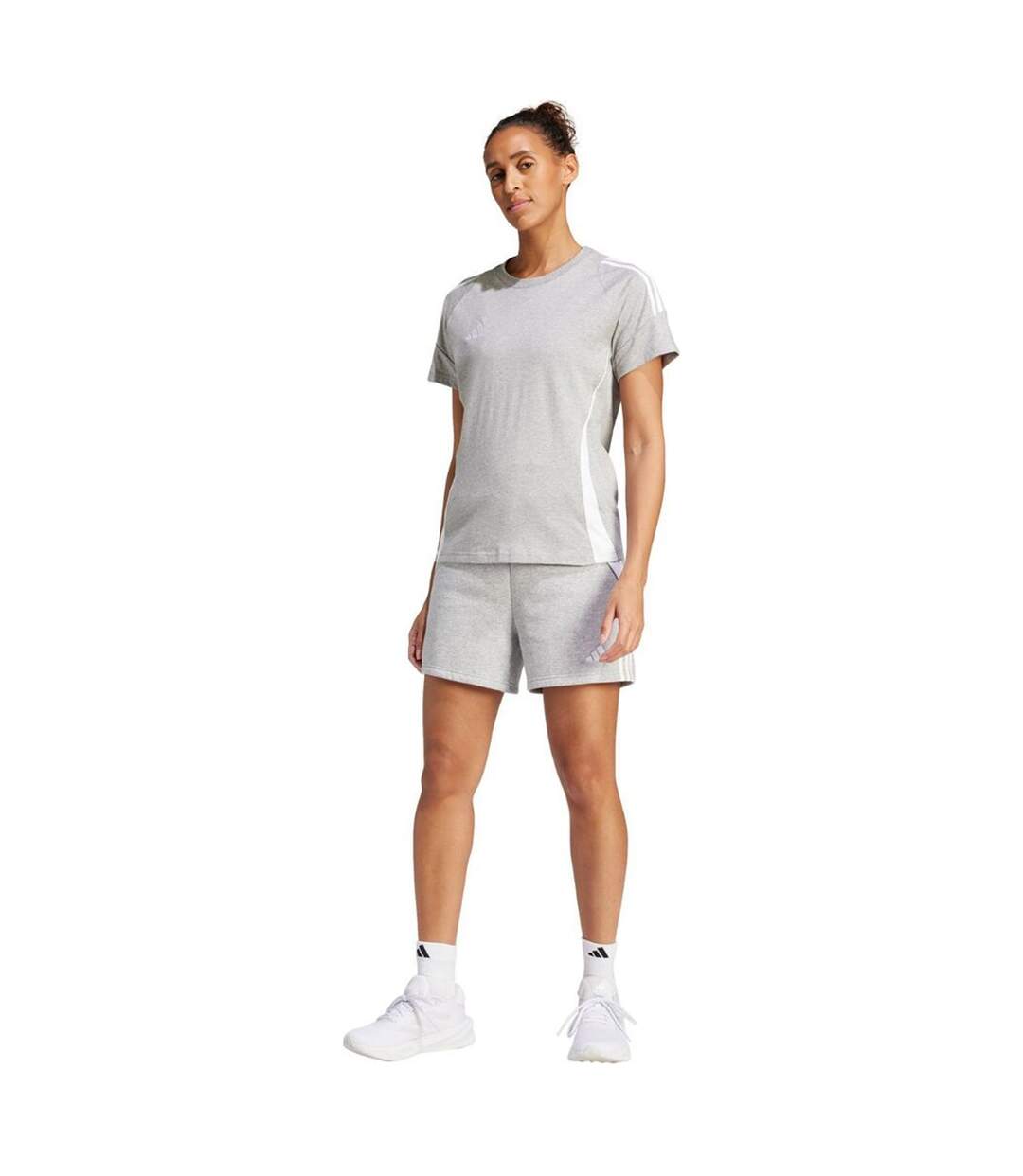 T-shirt Tiro Femme Gris Adidas-4