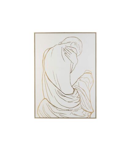 Paris Prix - Toile Imprimée silhouette Femme 103x143cm Blanc