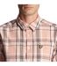 Chemise Manches Courtes Style À Carreaux Homme Rose Lyle & Scott-4