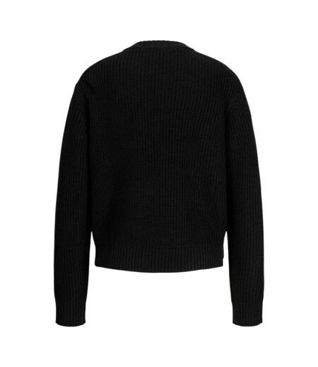 Pull Manches Raglan Motif/style Tricoté Femme Noir JJXX
