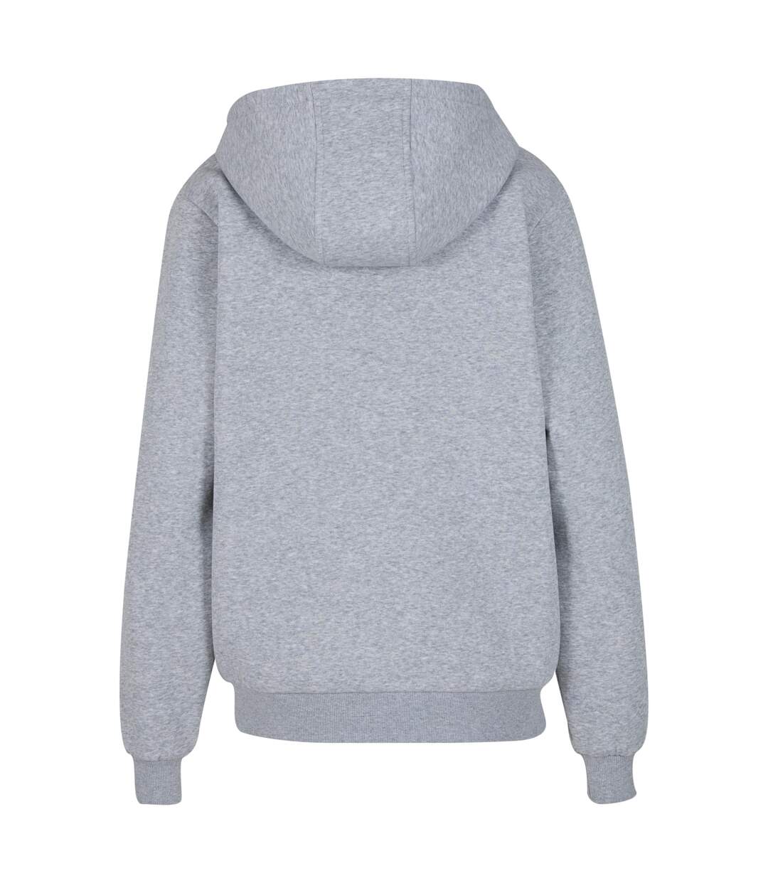 Womens/ladies Fluffy Full Zip Hoodie Heather Grey Build Your Brand-3