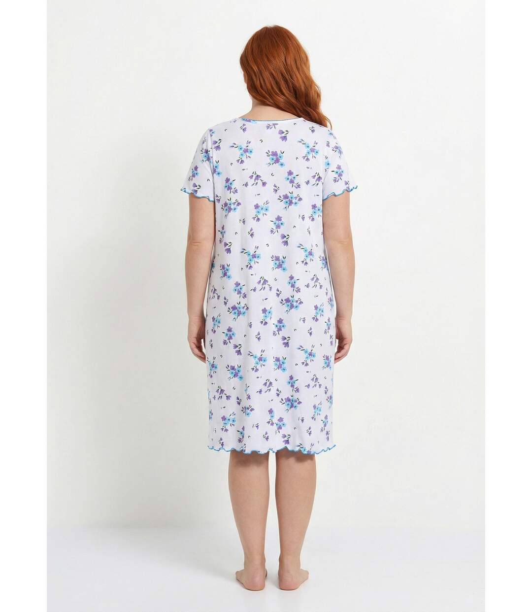 Chemise de nuit coton manches courtes-2