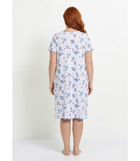Chemise de nuit coton manches courtes