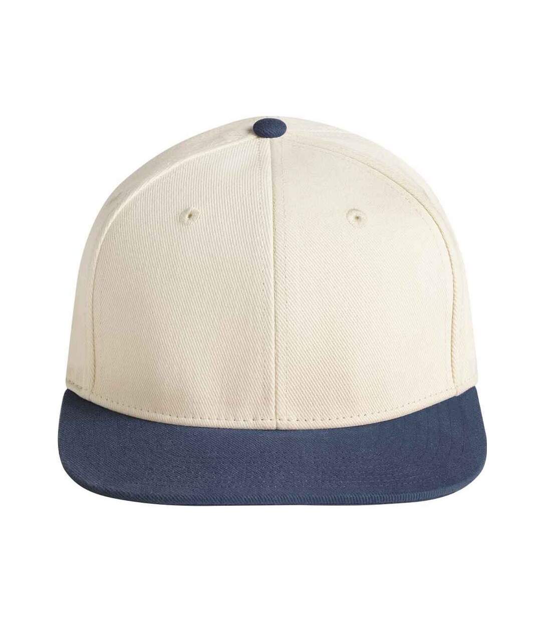 Casquette De Baseball Motif/style Contrasté Naturel Bleu Marine Beechfield-1