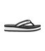 Womens/ladies Monica Nylon Flip Flops Black Off White Rocket Dog-1