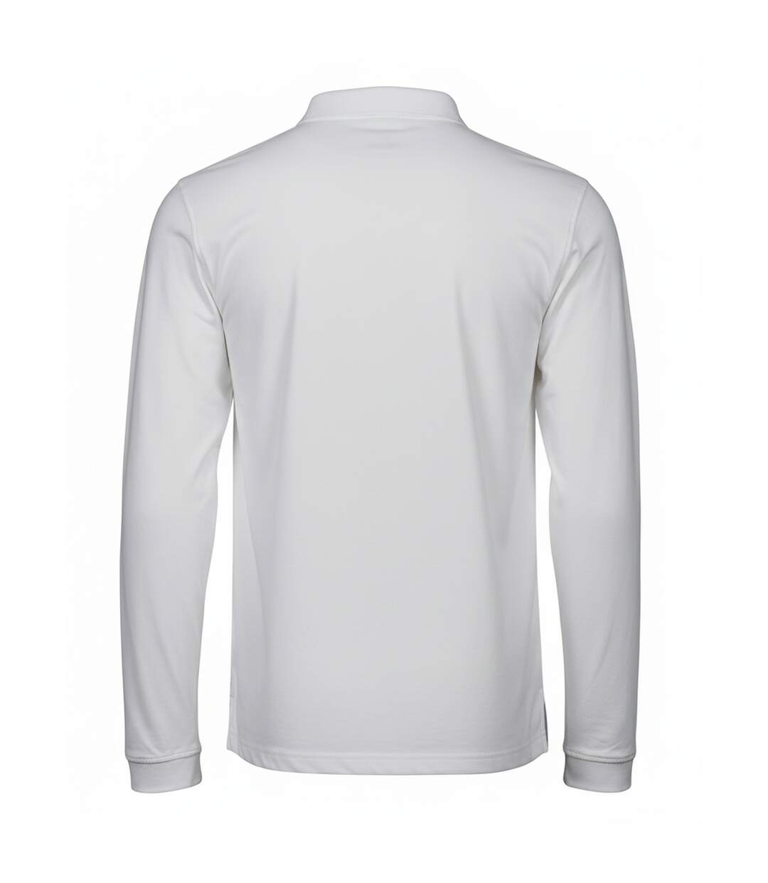 Polo Manches Longues Luxury Homme Blanc Tee Jays-2