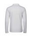 Polo Manches Longues Luxury Homme Blanc Tee Jays-2
