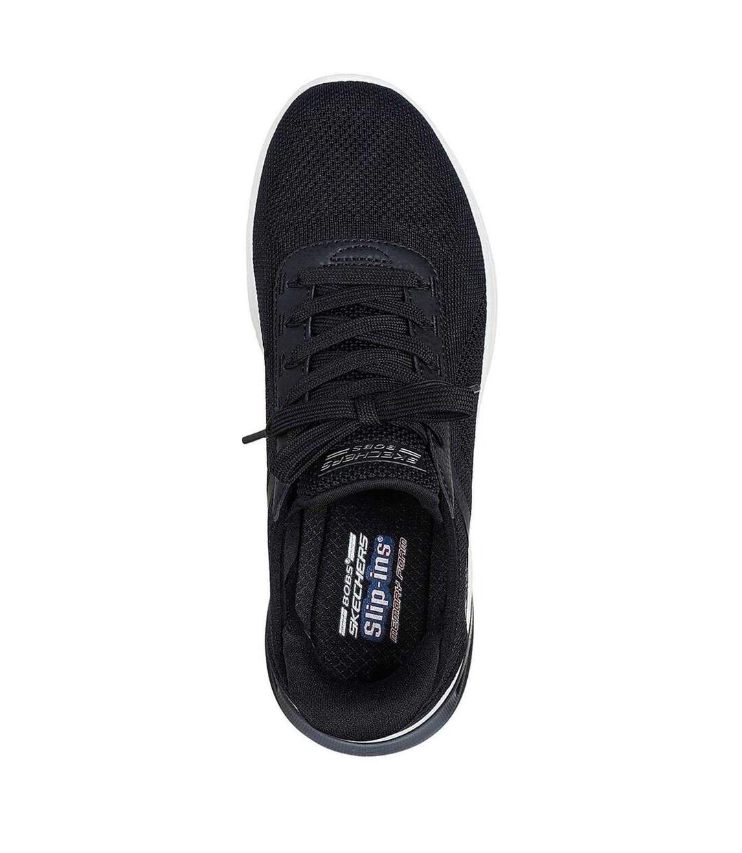 Womens/ladies Glide-step Trainers Black White Skechers-3