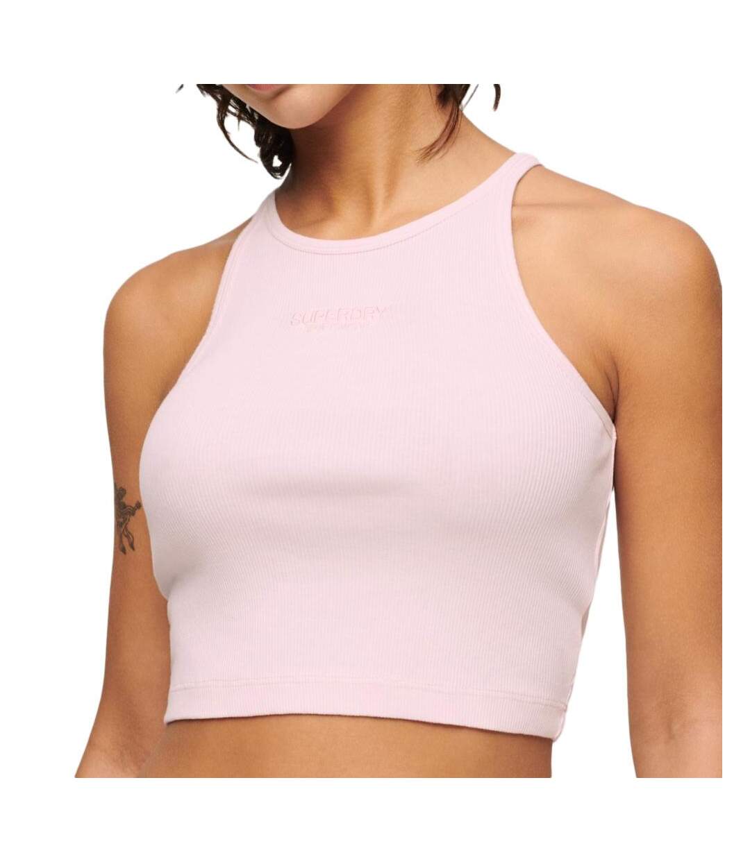 Top rose femme superdry embroidered racer-1