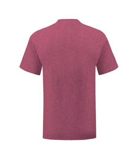 Fruit Of The Loom Mens Iconic T-Shirt (Pack Of 5) (Heather Burgundy) - UTPC4369