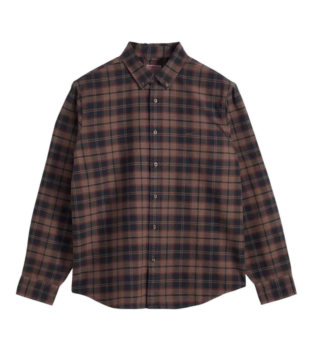 Chemise À Boutons Motif/style Motif Écossais Authentic Homme Beige Pierre Levis-2