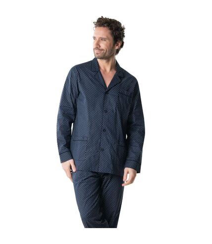 Pyjama long ouvert homme Popeline