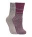 Hadley chaussettes de marche 2 paires femme bordeaux / beige Trespass