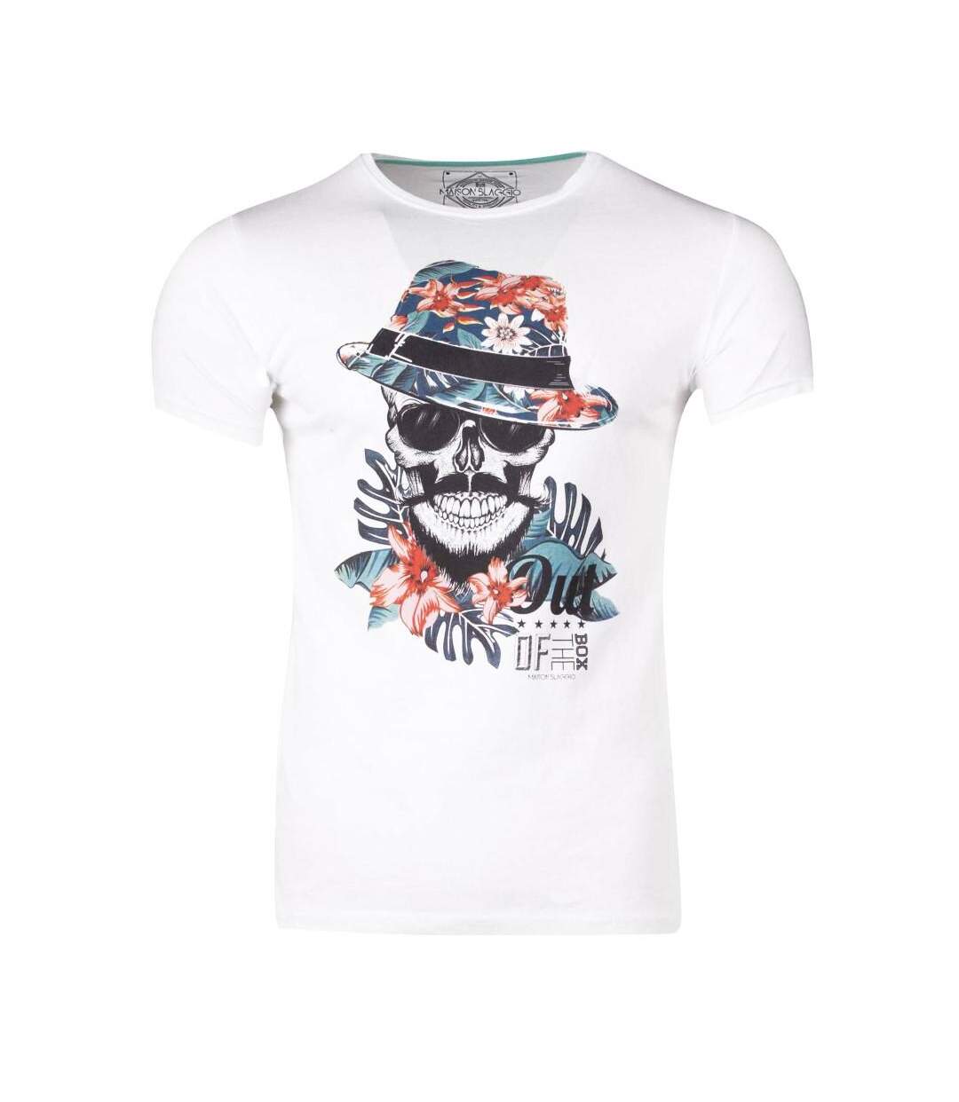 T-shirt Blanc Homme La Maison Blaggio Michak - M-1