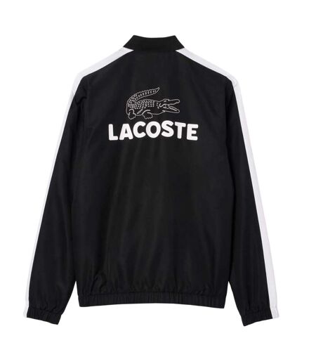Mens Colourblock Tennis Tracksuit Set Black White Lacoste