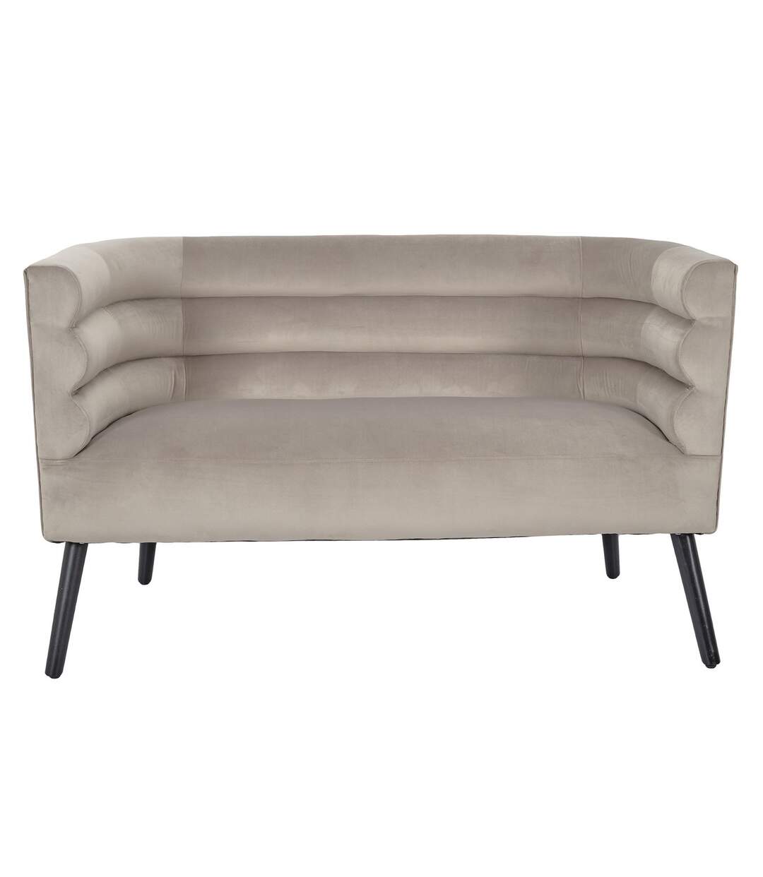 Canapé Amélia effet velours - Taupe-1