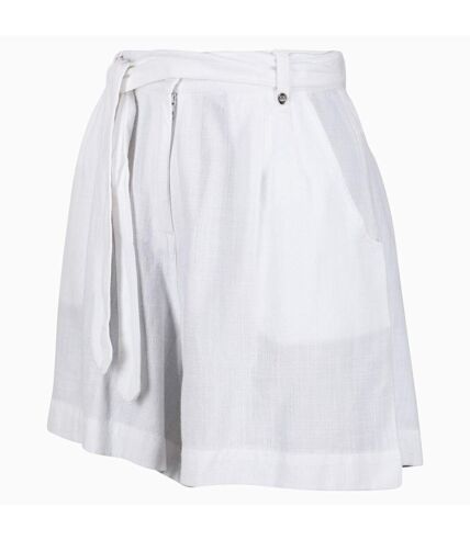 Regatta Womens/Ladies Sabela Paper Bag Shorts (White) - UTRG7393