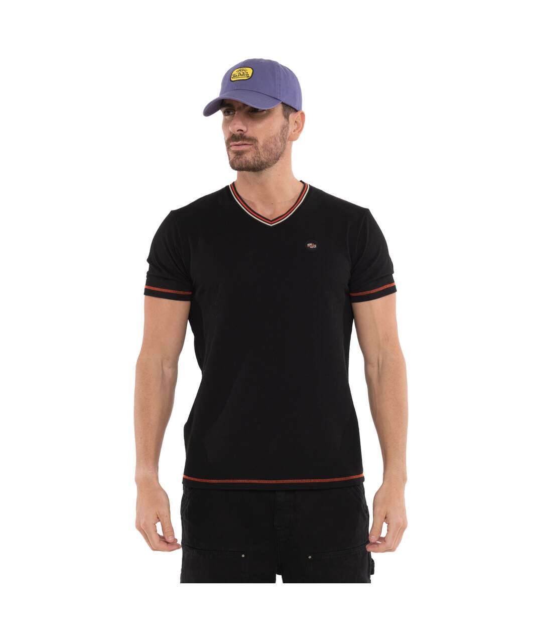 T-shirt homme col V  Regular fit en Mesh Vondutch-1