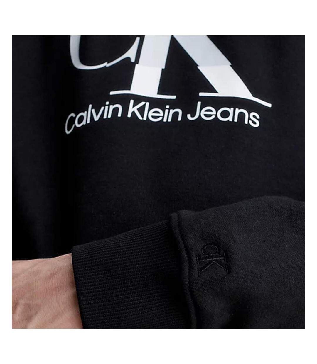 Sweat Noir Homme Calvin Klein Jeans Disrupted - S