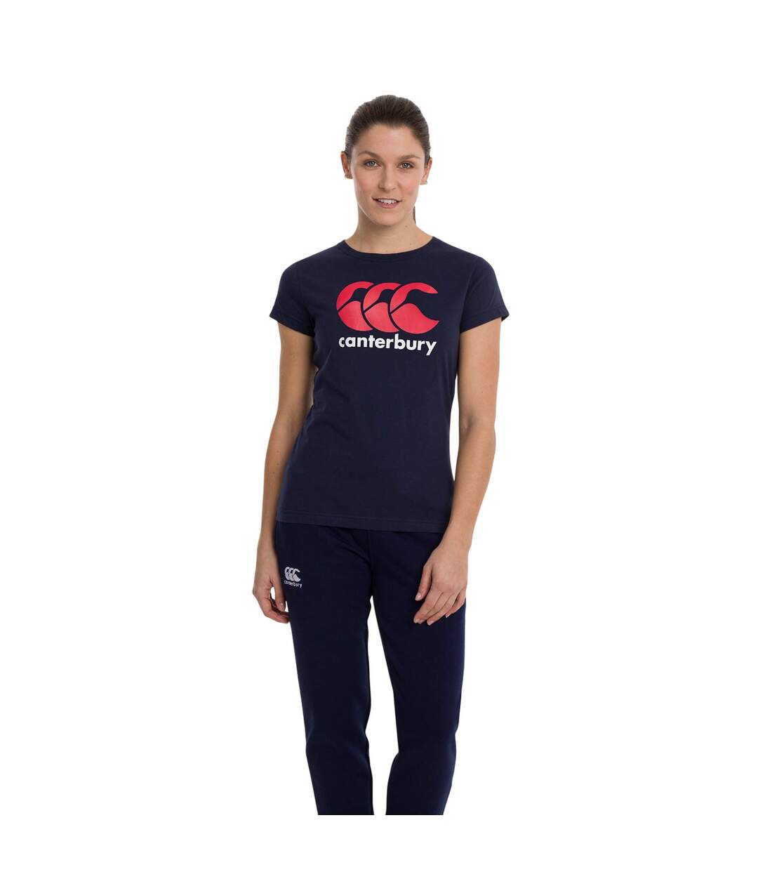 Womens/ladies Logo T-shirt Navy Canterbury-1