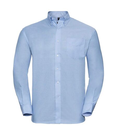 Collection mens long sleeve easy care oxford shirt oxford blue Russell