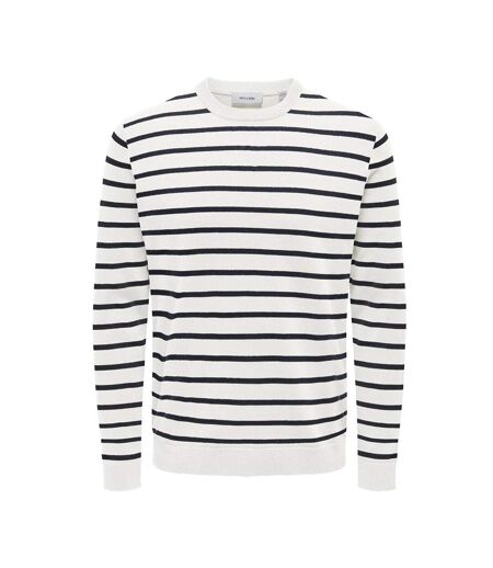 Pull Écru/Marine Homme Only & Sons 12Solid - XL