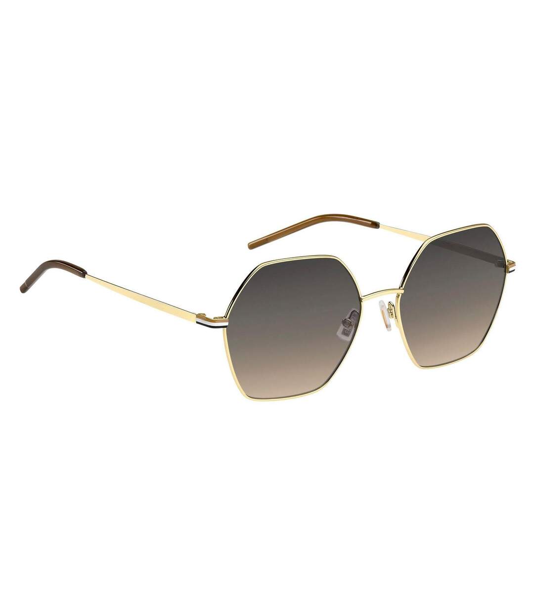Unisex Adult Round Geometric Sunglasses 57cm Gold Boss-3