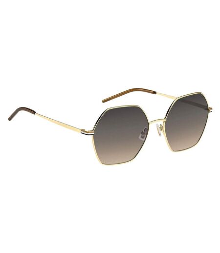 Unisex Adult Round Geometric Sunglasses 57cm Gold Boss