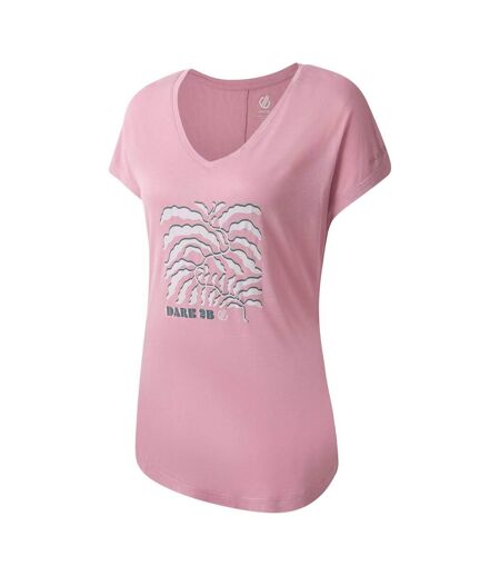 Womens/ladies Serene Leaves T-shirt Lilas Dare 2B