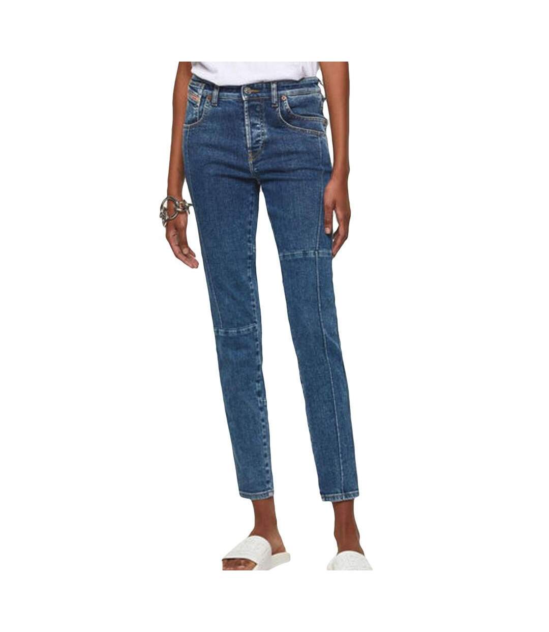 Jean slim taille haute bleu femme diesel babhila - w24-l32-1