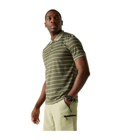 Mens Kildra Polo Shirt Light Sage Dark Khaki Regatta