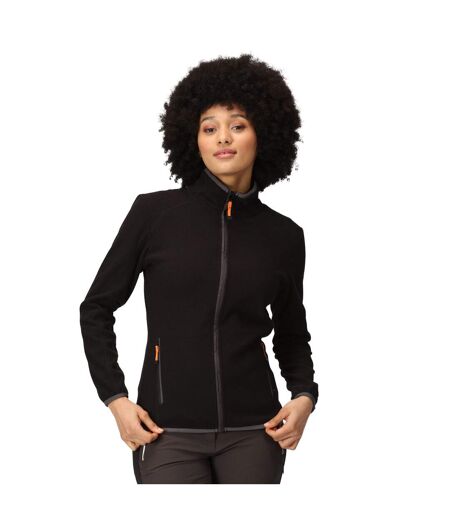 Veste polaire kinwood femme noir / gris phoque Regatta